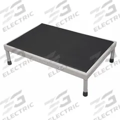 COTTERMAN Work Platform: 8 in Platform Ht - Max, 24 in Platform Wd, 24 in Platform Dp, Adj Ht, 8 in (MPN 1SAWP2424A8 A5-8 B1 P6). Key specifications — Brand: COTTERMAN; Color: Silver; Tread Type: Antifatigue Mat.