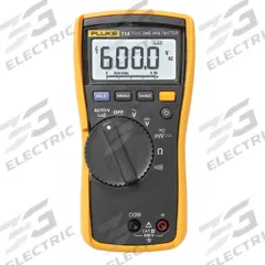 FLUKE Digital Multimeter: TRMS, CAT III 600V, 600 V Max AC Volt Measurement, 6,000 Instrument Counts (MPN FLUKE-114/CWG). Key specifications — Instrument Counts: 6,000; Brand: FLUKE; Calibration Certificate Included: Included.