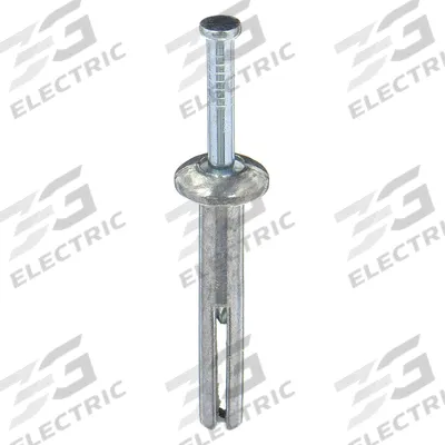 APPROVED VENDOR Hammer Drive Pin Anchor Set: 1/4 in Dia, 1 1/2 in Overall Lg, Mushroom - Metal Removable Nail Drive Anchors