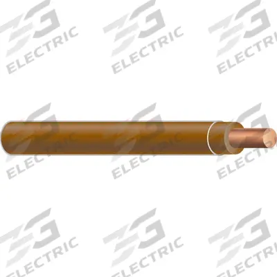 SOUTHWIRE Building Wire: Copper, 18 AWG, 1 Conductors, Solid, Brown, 500 ft Lg - Copper TFN/TFFN Building Wires