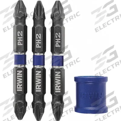 IRWIN Double Ended Driver Bit: Imperial/Metric, Power, PH2 – Phillips Bit Size and Type Side 1 - Double-Ended Driver Bits