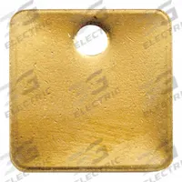 APPROVED VENDOR Blank Tag: Brass, Yellow, 0.04 in Thick, Square, 1 in x 1 in, 100 PK (MPN 41422). Key specifications — Material: Brass; Color: Yellow; Brand: APPROVED VENDOR.