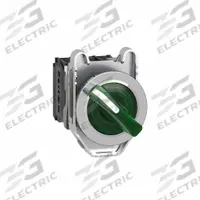 SCHNEIDER Selector Switch: 30 mm Panel Mounting Size, 2 Positions, Short Lever, 1NO/1NC, Metallic (MPN XB4FK123M5). Key specifications — AC Contact Rating: 3 A @ 240 V; Action: Maintained/Maintained; Cam: No Cam Included; DC Contact Rating: 0.55 A @ 125 V; Hazardous Location Specification: Not Rated; Operator Head Material: Plastic; Operator Head Type: Short-Handled Knob; Operator Illumination: Illuminated.