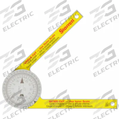 STARRETT Manual-Reading Miter Protractor: 7 in Blade Lg, 0°to 360°, 1° Graduations - Manual-Reading Miter Protractors