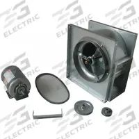 Blower: 12 3/4 in Wheel Dia, Belt Drive, Includes Drive Pack, 1,584 cfm, 1/2 hp, 115/208-230V AC (MPN 7HR68). Key specifications — Rotation: CCW; Brand: DAYTON; Motor Housing Design: Open Motor; Nominal Voltage: 115/208-230V AC.