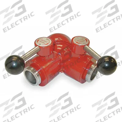 MOON AMERICAN Fire Hose Ball Valve: NH x NH, Aluminum, Wye Valve Body, Female x Male - Fire Hydrant & Standpipe Ball Valve Adapters
