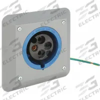 HUBBELL Pin and Sleeve Receptacle: Blue, 250V AC, Three Phase, 30 A, 3 Pole, 4 Wire, IEC Grounding (MPN L430R9). Key specifications — Brand: HUBBELL.