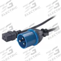 APC BY SCHNEIDER ELECTRIC Power Cord: 8 1/4 ft Lg, 3/18, C16A Plug, C19 Receptacle, H05VV-F, Rubber (MPN AP9876). Key specifications — Brand: APC BY SCHNEIDER ELECTRIC; Jacket Material: Rubber.