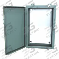 HAMMOND Electrical Enclosure: Steel, 24 in x 16 in x 6 in, NEMA 12/13/3R/4, w/Panel, Solid Cover (MPN 1418N4H6). Key specifications — Closure Method: Clamps; Brand: HAMMOND; Knockouts: Not Included.