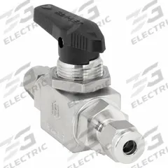 HAM-LET Manual Two-Way Ball Valve: 1/4 in, 316 Stainless Steel, Straight, Compression x Compression (MPN H-6800-SS-L-6MM-PSS). Key specifications — Brand: HAM-LET; Handle: Lever.