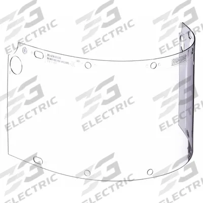 FIBRE-METAL BY PIP Face Shield Visor: 16 1/2 in Overall Wd, 8 in Overall Ht - General Purpose Replacement Visors