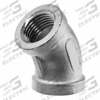 USA INDUSTRIALS Metal Pipe Elbow: 45° Elbow, 3/8 in x 3/8 in, Class 125, Chrome-Plated C89833 Brass (MPN ZUSA-PF-22697). Key specifications — Brand: USA INDUSTRIALS; Maximum Operating Pressure: 125 psi.