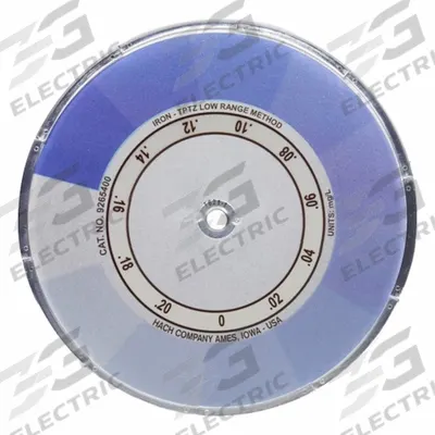 HACH Color Disc Iron: 9265400, Iron, 1/4 in Overall Ht, 4 in Overall Wd - Color Comparator Discs & Boxes