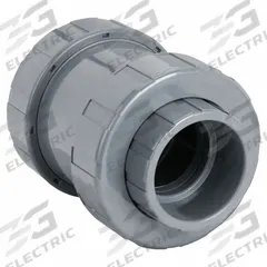 HAYWARD Check Valve: Ball, Inline Valve Body, PVC, 4 in Pipe Size, Socket x Socket, For Water Media (MPN TC1400SE). Key specifications — Ball Material: PVC; Brand: HAYWARD.