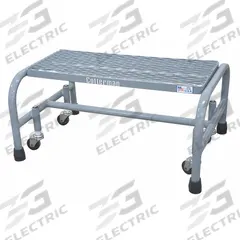COTTERMAN Step Stool: 12 in Overall Ht, 450 lb Load Cap, 1 Steps, Steel, 10 in Standing Ht (MPN 1001N2626A1E10B3C1P1). Key specifications — attr1051722: Rolling Step Stool; attr1055542: Not Stackable; attr1051712: Replacement Foot Pads; attr1051697: COTTERMAN; attr1051699: (4) Swivel; attr1051702: Gray; attr1051707: Rubber; attr1051708: Slip-Resistant.