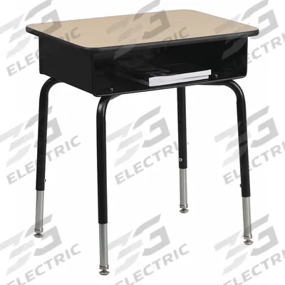 FLASH FURNITURE Student Desk: 31 1/4 in, 24 in Overall Wd, 18 in Overall Dp, Oak, Wood - Student Desks