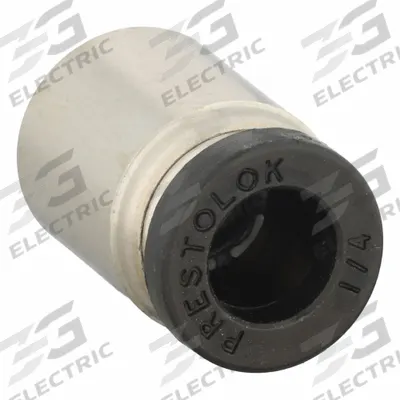 PARKER Push-Fit Fitting: 1/4 in OD x 3/16 in Pipe Size, Push-to-Connect x UNF - Nickel-Plated Brass Tube Fittings