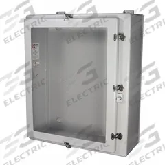 WIEGMANN Enclosure: Fiberglass, 36 in x 30 in x 12 in, NEMA 1/12/3/3R/4X, Clear Cover, Hinged (MPN HW-N4X363012CHW). Key specifications — Brand: WIEGMANN; Enclosure Material: Fiberglass; Knockouts: Not Included.