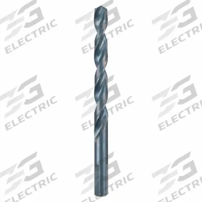MILWAUKEE Jobber Length Drill Bit: 3/8", 135° Split Point, Black Oxide HSS - Chip-Clearing High-Speed Steel Jobber-Length Drill Bits