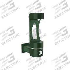 ELKAY Bottle Filler: On-Wall, 32 in Ht, 19 1/8 in Dp, 10 in Overall Wd, ADA Compliant, Green, Plain (MPN LK4405BFEVG). Key specifications — Housing Color: Green; Brand: ELKAY; Housing Material: Stainless Steel; Refrigeration: Non-Refrigerated.