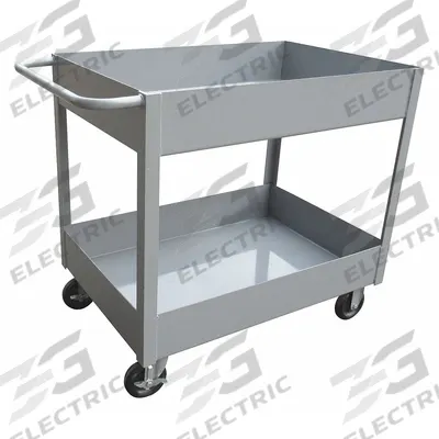 APPROVED VENDOR Utility Cart: 1,200 lb, 36 in L x 24 in W Shelf, 2 Shelves, Gray - General Purpose Utility Carts