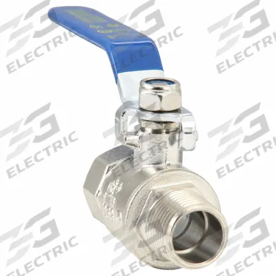 APPROVED VENDOR Manual Two-Way Ball Valve: 1/2 in, Nickel-Plated Brass, Straight, MNPT x FNPT - Brass Ball Valves
