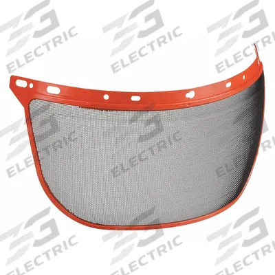 CONDOR Face Shield Visor: 14 in Overall Wd, 6 1/2 in Overall Ht, Black/Orange - Ventilated Mesh Replacement Visors
