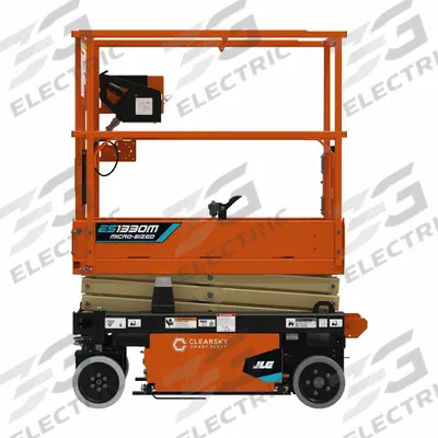 JLG Scissor Lift: Battery, Drivable, 13 ft Elevated Platform Ht - Drivable Scissor Lifts