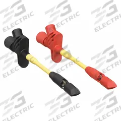 POMONA Test Clip: CAT III 1000V, Test Clip, 6 3/8 in Lg, Beryllium Copper, Black/Red (MPN 5913). Key specifications — Color: Black/Red; Brand: POMONA.