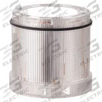 WERMA Tower Light Module: Flashing/Steady, 24V AC/24V DC, Clear, 70 mm Overall Dia, 66 mm Overall Ht (MPN 64743075). Key specifications — Brand: WERMA; Compatible with Series: KombiSIGN 72; Lens Color: Clear; Operating Voltage: 24V AC; Manufacturer Part Number: 64743075.
