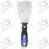 WESTWARD Putty Knife: Bld. Mat. Carbon Steel, Hdl. Mat. Plastic/Rubber/Steel, Bld. Shp. Tapered (MPN 4YP34). Key specifications — attr1004888: WESTWARD; attr1029665: Full.