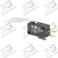 HONEYWELL Miniature Snap Action Switch: Lever Actuator, 1NO/1NC, Quick Connect (MPN V7-5F17D8-336). Key specifications — AC Contact Rating: 3 A @ 250 V; Electrical Connection: Quick Connect; Series: V7; Brand: HONEYWELL.