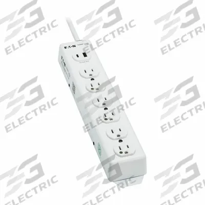 TRIPP LITE Outlet Strip: 6 Outlets, 6 ft Cord Lg, 15 A Current, UL 1363, White, 5-15P - Healthcare Power Strips