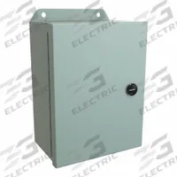 HAMMOND Electrical Enclosure: Steel, 8 in x 6 in x 4 in, NEMA 12/13/3R/4, w/Panel, Solid Cover (MPN EJ863). Key specifications — Closure Method: Latches; Brand: HAMMOND; Knockouts: Not Included.