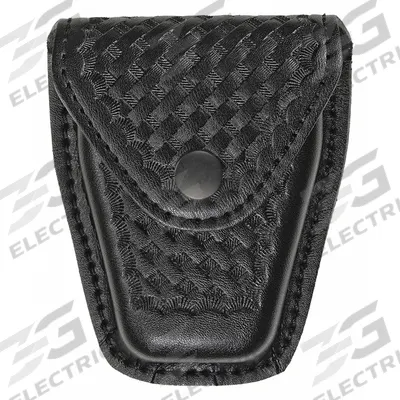 HEROS PRIDE Handcuff Pouch: Handcuff Pouch, Single, Synthetic Leather, Basket Weave - Accessories for Handcuffs & Restraints
