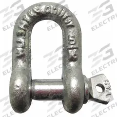 APPROVED VENDOR Anchor Shackle: Chain Shackle, 1,500 lb Working Load Limit, 17/32 in Wd Between Eyes (MPN 55AX99). Key specifications — Body Color: Silver; Brand: APPROVED VENDOR.