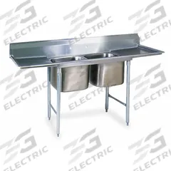 EAGLE GROUP Kitchen Sink: 2 Bowls, 44 in Overall Ht, 72 1/4 in Overall Lg, 27 1/2 in Overall Wd (MPN 314-16-2-18-SL). Key specifications — Brand: EAGLE GROUP.