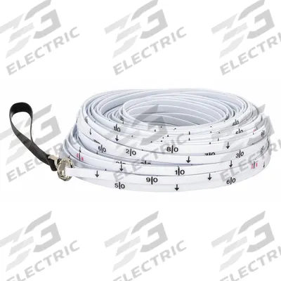 KESON Surveyors Rope: Manual, SR-50M, Metric, 50 m, 2 mm, Loop Tip, 50 m Blade Lg (Metric) - Long Measuring Ropes
