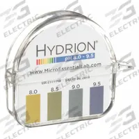 HYDRION pH Paper: 0 pH to 14 pH, 1.0 pH Resolution, 15 ft Overall Lg, 1/4 in Overall Wd, 600 Tests (MPN 3VDZ4). Key specifications — pH Resolution: 1.0 pH; Brand: HYDRION.