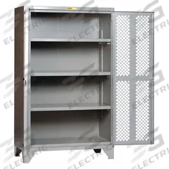 LITTLE GIANT Storage Cabinet: 30 in x 60 in x 78 in, 3 Adj Shelves, Swing Handle & Keyed, Legs, Gray (MPN SSLP3-A-3060). Key specifications — Brand: LITTLE GIANT; Body Panel Type: Solid; Base Type: Legs; Cabinet Color: Gray; Frame Assembled: Assembled.