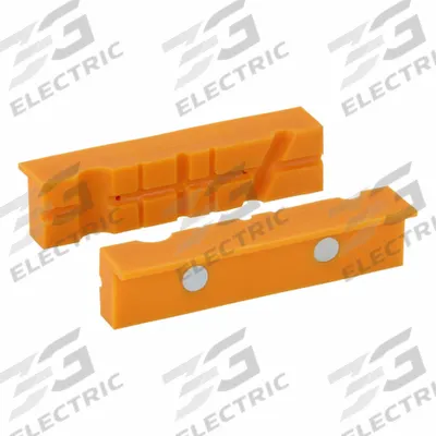 BESSEY Vise Jaw Accessory: Plastic, For 6 in Vise Jaw Wd, 5 1/2 in Jaw Cap Wd - Magnetic Vise Jaw Caps