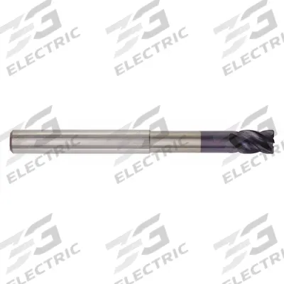 WIDIA HANITA Corner Radius End Mill: Carbide, TiAlN Coated, 4 Flute, 1" Mill Dia - Reduced-Neck Fast-Cutting Carbide Corner-Radius End Mills for Steel & Cast Iron
