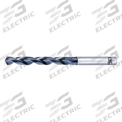 OSG Jobber Length Drill Bit: 19/32", 130° R-Thinning Point, V-Coated Cobalt - Coolant-Through Cobalt Jobber-Length Drill Bits