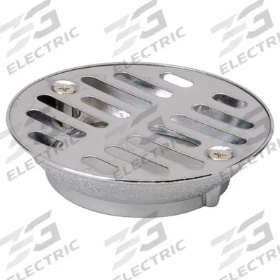 APPROVED VENDOR Shower Drain: Zinc, Chrome, 3 1/2 in Overall Dia, 3 1/2 in Overall Ht - Pan & Tile-In Shower Drains