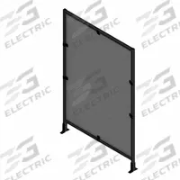 T-Slot Framing System Panel: Stand-Alone, Black, 72 in H x 48 in W x 5 1/2 in D, Mesh (MPN 48208). Key specifications — Finish: Anodized/PVC-Coated; Brand: FAZTEK; Panel Color: Black; Panel Type: Mesh; Color: Black; Material: Wire; Mesh Shape: Square; Assembly: Assembled.