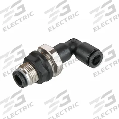 LEGRIS Push-Fit Elbow Fitting: 6 mm OD x 6 mm OD Size, Push-to-Connect x Push-to-Connect - Nylon & Nickel-Plated Brass Tube Fittings