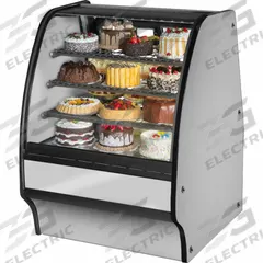 TRUE REFRIGERATION Refrigerated Merchandiser: 49 1/8 in x 36 1/4 in x 39 in, Silver, Curved Glass (MPN TGM-R-36-SC/SC-S-S). Key specifications — attr1277723: TRUE REFRIGERATION; attr1277683: R-290; attr1277691: No; attr1277694: Silver; attr1280716: Curved Glass; attr1280729: TGM.