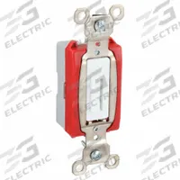 LEGRAND Wall Switch: Locking Switch, Single Pole, Maintained, White, 120V AC, 20 A (MPN PS20AC1WL). Key specifications — Illuminated: No.