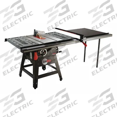 SAWSTOP Table Saw: 120 V AC Volt, 14 A Current, 12 1/2 in Left to 52 1/2 in Right - Floor Stand Portable Table Saws