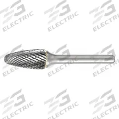 WIDIA Carbide Bur: Ball-Nosed Tree, SF-03, Double Cut, 3/8" x 3/4" Head, 1/4" Shank (MPN M41386). Key specifications — Trade Number: SF-03; Brand: WIDIA METAL REMOVAL.